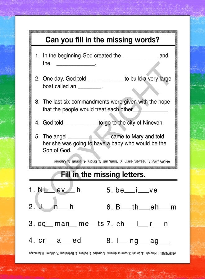 ZOCO - Bible Stories Coloring Books for Kids (50 Bulk Pack, Without Crayons) - Christian Activity Books for Sunday School, VBS, CCD, Church Events, Religious Gifts - Image 5